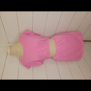 Offline by Aerie Medium pink terrycloth mini dress with cutout